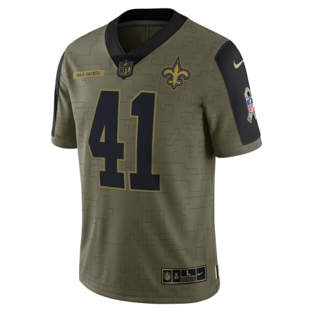 New Orleans Saints Tröjor Alvin Kamara 41 Nike 2021 Salute to Service - Herr